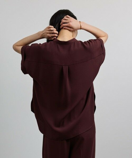 ROPE' / ロペ シャツ・ブラウス | 【洗える・カセット服】バックサテンフラップブラウス/お仕事・通勤・セットアップ対応【ドラマ着用】 | 詳細12