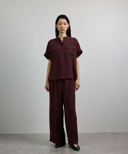 ROPE' / ロペ シャツ・ブラウス | 【洗える・カセット服】バックサテンフラップブラウス/お仕事・通勤・セットアップ対応【ドラマ着用】 | 詳細13