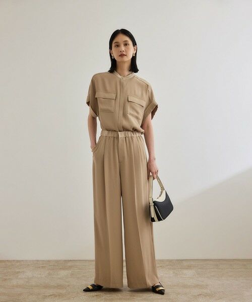 ROPE' / ロペ シャツ・ブラウス | 【洗える・カセット服】バックサテンフラップブラウス/お仕事・通勤・セットアップ対応【ドラマ着用】 | 詳細15