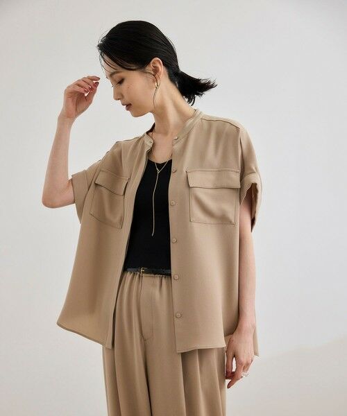 ROPE' / ロペ シャツ・ブラウス | 【洗える・カセット服】バックサテンフラップブラウス/お仕事・通勤・セットアップ対応【ドラマ着用】 | 詳細16