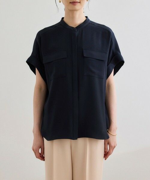 ROPE' / ロペ シャツ・ブラウス | 【洗える・カセット服】バックサテンフラップブラウス/お仕事・通勤・セットアップ対応【ドラマ着用】 | 詳細17