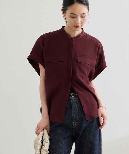 ROPE' / ロペ シャツ・ブラウス | 【洗える・カセット服】バックサテンフラップブラウス/お仕事・通勤・セットアップ対応【ドラマ着用】 | 詳細30