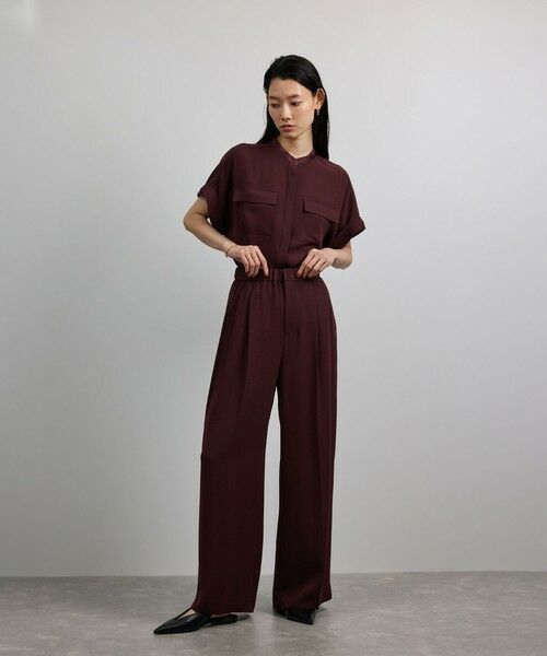 ROPE' / ロペ シャツ・ブラウス | 【洗える・カセット服】バックサテンフラップブラウス/お仕事・通勤・セットアップ対応【ドラマ着用】 | 詳細8