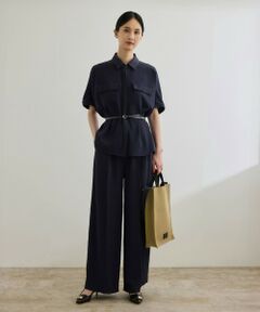 ROPE' / ロペ シャツ・ブラウス | 【洗える・カセット服】バックサテン ドルマンブラウス/お仕事・通勤・セットアップ対応