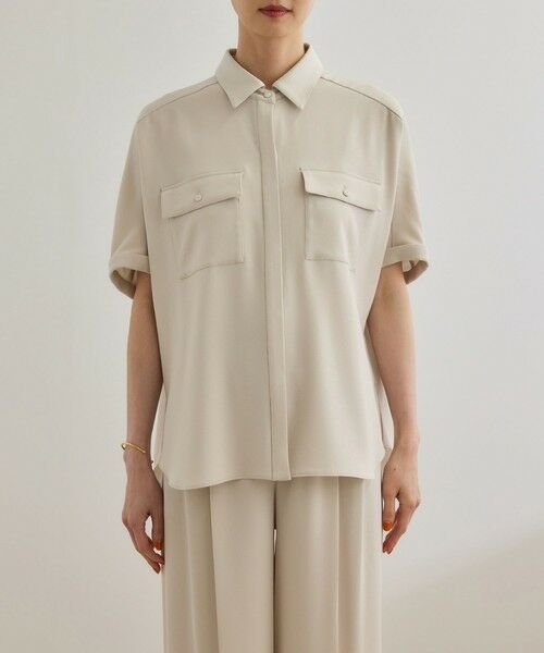 ROPE' / ロペ シャツ・ブラウス | 【洗える・カセット服】バックサテン ドルマンブラウス/お仕事・通勤・セットアップ対応 | 詳細10