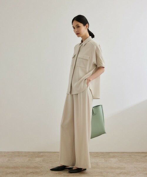 ROPE' / ロペ シャツ・ブラウス | 【洗える・カセット服】バックサテン ドルマンブラウス/お仕事・通勤・セットアップ対応 | 詳細20