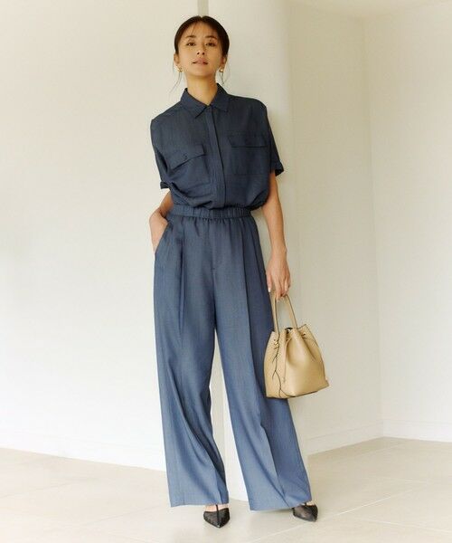 ROPE' / ロペ シャツ・ブラウス | 【洗える・カセット服】バックサテン ドルマンブラウス/お仕事・通勤・セットアップ対応 | 詳細24