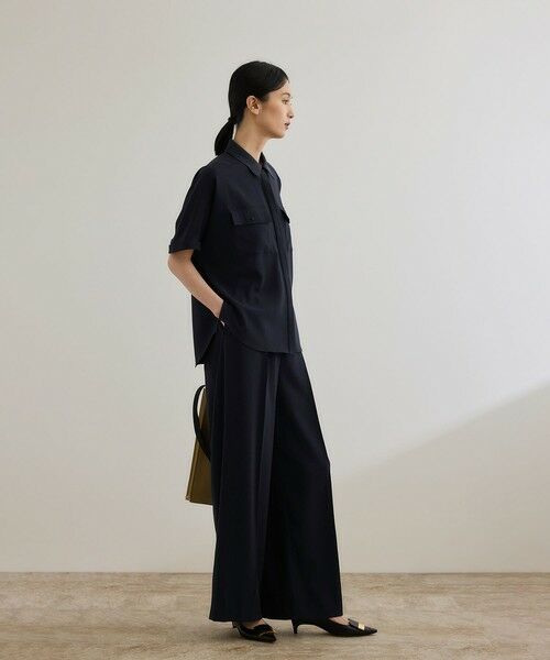 ROPE' / ロペ シャツ・ブラウス | 【洗える・カセット服】バックサテン ドルマンブラウス/お仕事・通勤・セットアップ対応 | 詳細5