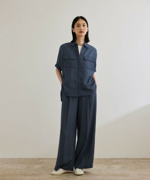 ROPE' / ロペ シャツ・ブラウス | 【洗える・カセット服】バックサテン ドルマンブラウス/お仕事・通勤・セットアップ対応 | 詳細7