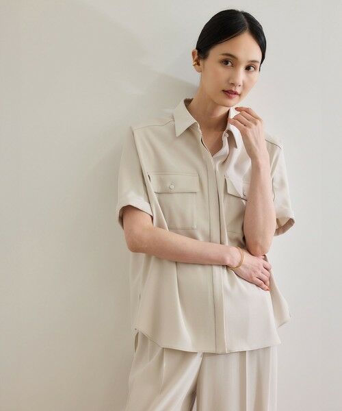 ROPE' / ロペ シャツ・ブラウス | 【洗える・カセット服】バックサテン ドルマンブラウス/お仕事・通勤・セットアップ対応 | 詳細9