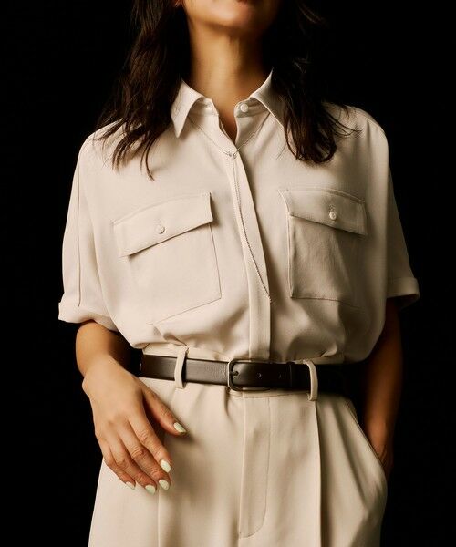 ROPE' / ロペ シャツ・ブラウス | 【洗える・カセット服】バックサテン ドルマンブラウス/お仕事・通勤・セットアップ対応（ベージュ(27)）