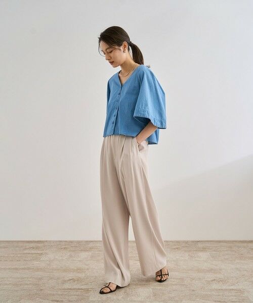 ROPE' / ロペ シャツ・ブラウス | カーディ半袖ブラウス/洗える | 詳細10