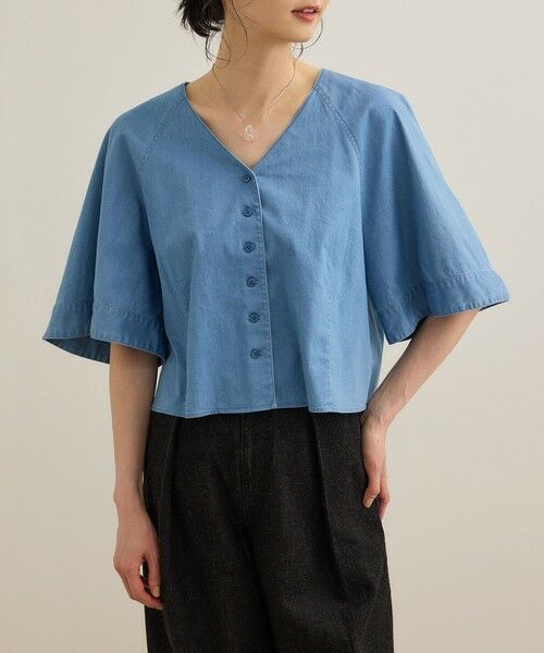 ROPE' / ロペ シャツ・ブラウス | カーディ半袖ブラウス/洗える | 詳細11