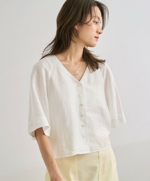 ROPE' / ロペ シャツ・ブラウス | カーディ半袖ブラウス/洗える | 詳細3