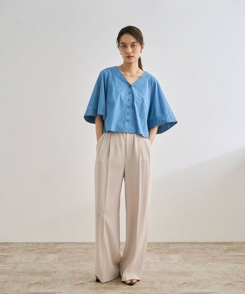 ROPE' / ロペ シャツ・ブラウス | カーディ半袖ブラウス/洗える | 詳細9