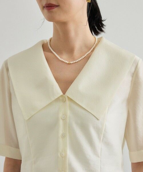 ROPE' / ロペ シャツ・ブラウス | 【洗える】シャイニーシアーブラウス/セットアップ対応 | 詳細9