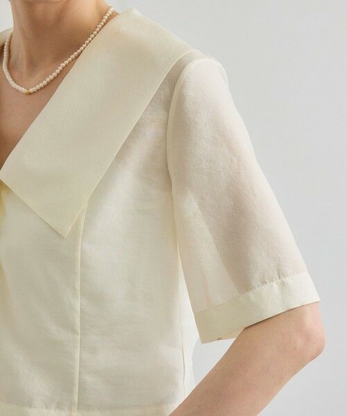 ROPE' / ロペ シャツ・ブラウス | 【洗える】シャイニーシアーブラウス/セットアップ対応 | 詳細10