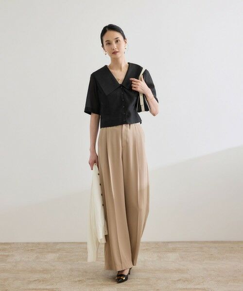 ROPE' / ロペ シャツ・ブラウス | 【洗える】シャイニーシアーブラウス/セットアップ対応 | 詳細15