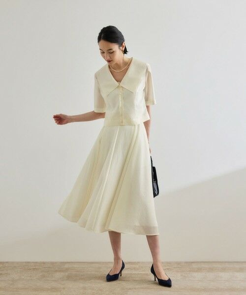 ROPE' / ロペ シャツ・ブラウス | 【洗える】シャイニーシアーブラウス/セットアップ対応 | 詳細4