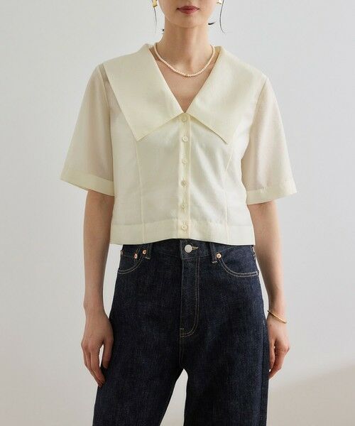 ROPE' / ロペ シャツ・ブラウス | 【洗える】シャイニーシアーブラウス/セットアップ対応 | 詳細6
