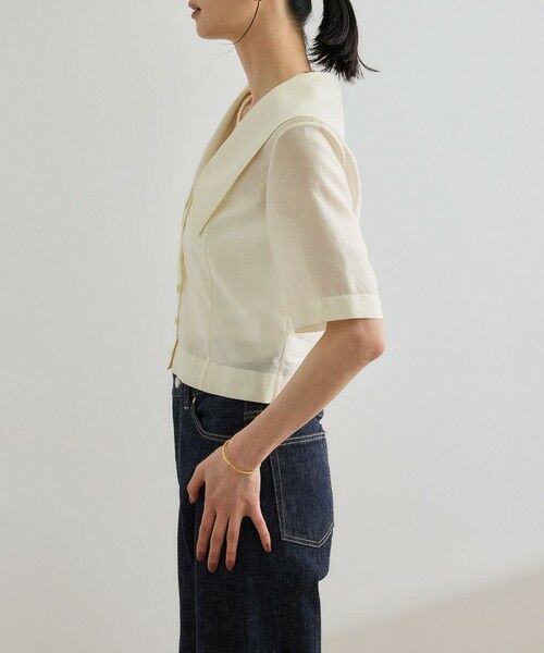 ROPE' / ロペ シャツ・ブラウス | 【洗える】シャイニーシアーブラウス/セットアップ対応 | 詳細7