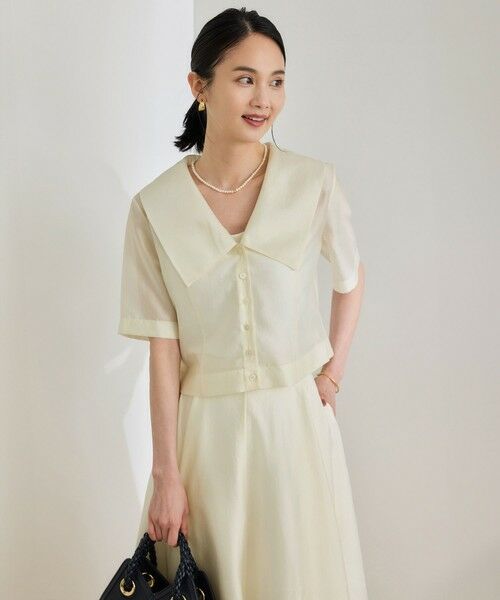 ROPE' / ロペ シャツ・ブラウス | 【洗える】シャイニーシアーブラウス/セットアップ対応 | 詳細22