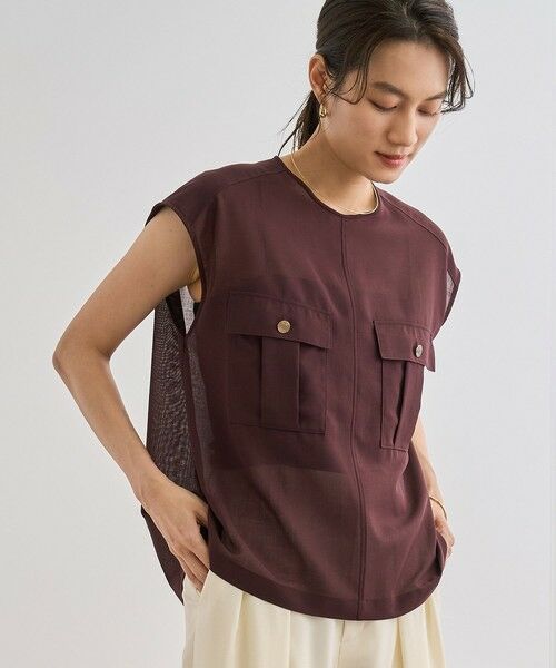 ROPE' / ロペ シャツ・ブラウス | 【洗える】サファリ シアーブラウス | 詳細4