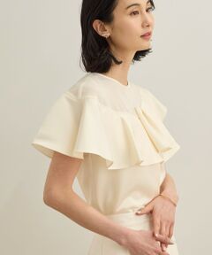 ROPE' / ロペ シャツ・ブラウス | サテンラッフルブラウス/洗える