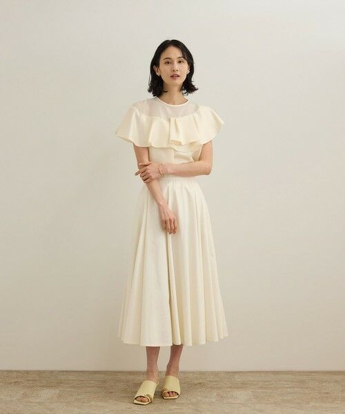 ROPE' / ロペ シャツ・ブラウス | サテンラッフルブラウス/洗える | 詳細1