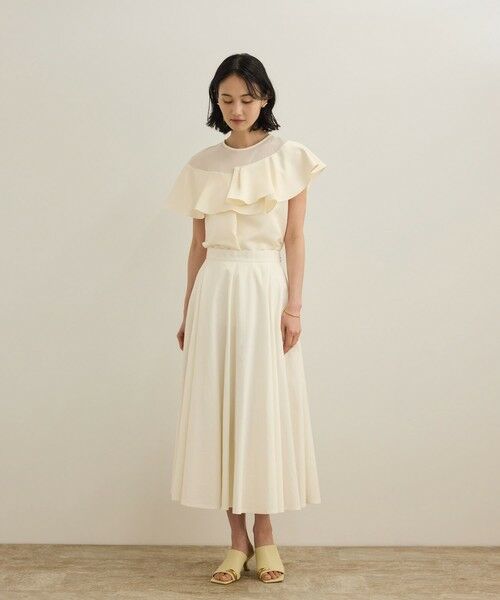 ROPE' / ロペ シャツ・ブラウス | サテンラッフルブラウス/洗える | 詳細11