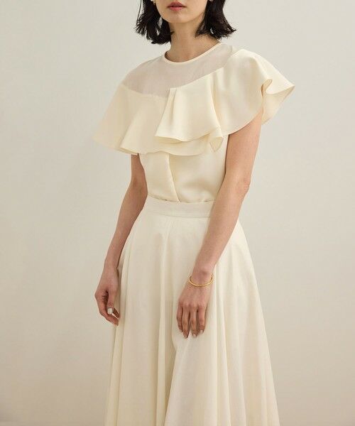 ROPE' / ロペ シャツ・ブラウス | サテンラッフルブラウス/洗える | 詳細12