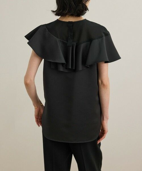 ROPE' / ロペ シャツ・ブラウス | サテンラッフルブラウス/洗える | 詳細15