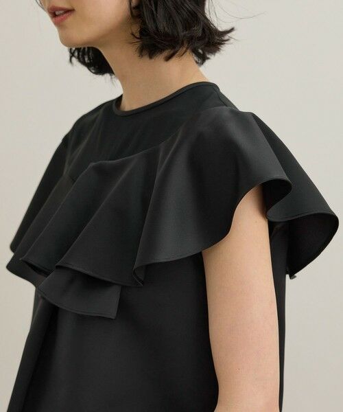 ROPE' / ロペ シャツ・ブラウス | サテンラッフルブラウス/洗える | 詳細18