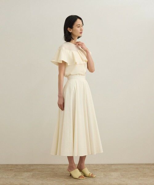 ROPE' / ロペ シャツ・ブラウス | サテンラッフルブラウス/洗える | 詳細2