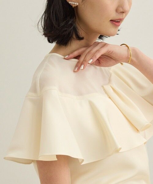 ROPE' / ロペ シャツ・ブラウス | サテンラッフルブラウス/洗える | 詳細3