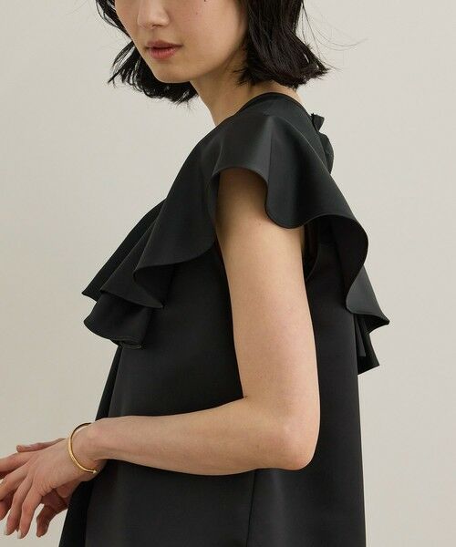 ROPE' / ロペ シャツ・ブラウス | サテンラッフルブラウス/洗える | 詳細5