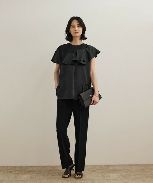 ROPE' / ロペ シャツ・ブラウス | サテンラッフルブラウス/洗える | 詳細6