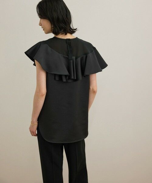 ROPE' / ロペ シャツ・ブラウス | サテンラッフルブラウス/洗える | 詳細9