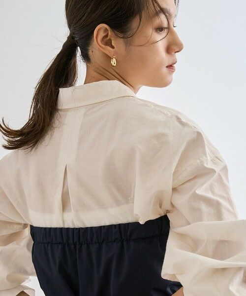 ROPE' / ロペ シャツ・ブラウス | 【洗える】コットンシアークロップドシャツブラウス | 詳細10