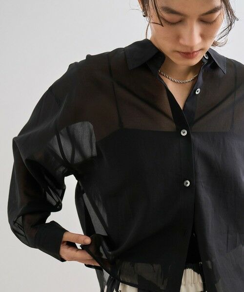 ROPE' / ロペ シャツ・ブラウス | 【洗える】コットンシアークロップドシャツブラウス | 詳細14