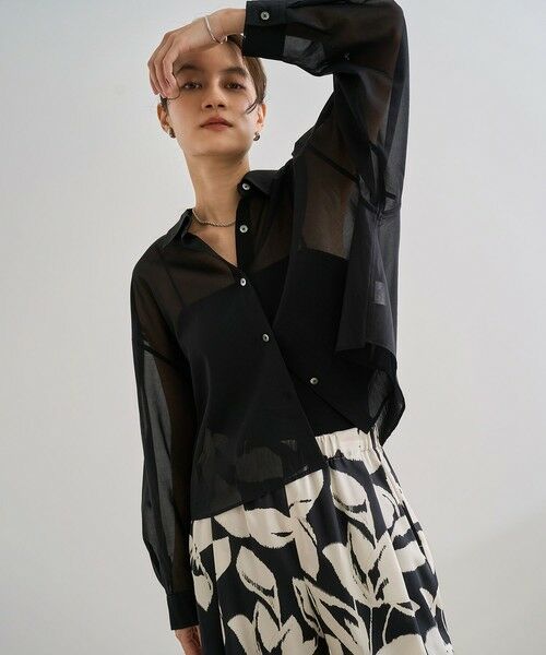 ROPE' / ロペ シャツ・ブラウス | 【洗える】コットンシアークロップドシャツブラウス | 詳細15