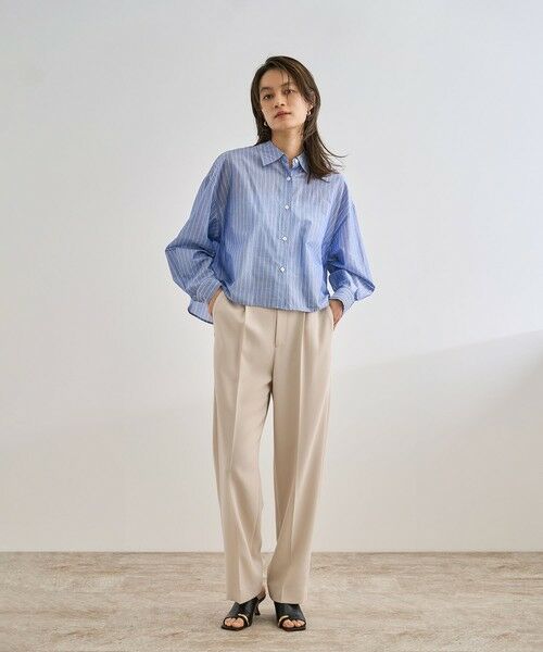 ROPE' / ロペ シャツ・ブラウス | 【洗える】コットンシアークロップドシャツブラウス | 詳細4