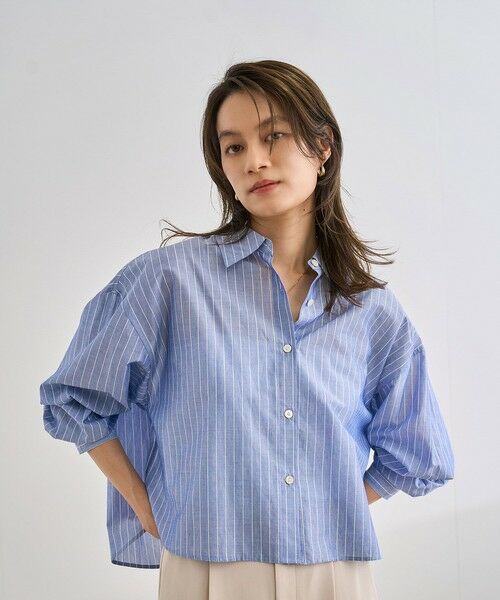 ROPE' / ロペ シャツ・ブラウス | 【洗える】コットンシアークロップドシャツブラウス | 詳細6