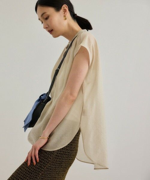 ROPE' / ロペ シャツ・ブラウス | 【洗える】キュプラシルク フレンチスリーブブラウス | 詳細7