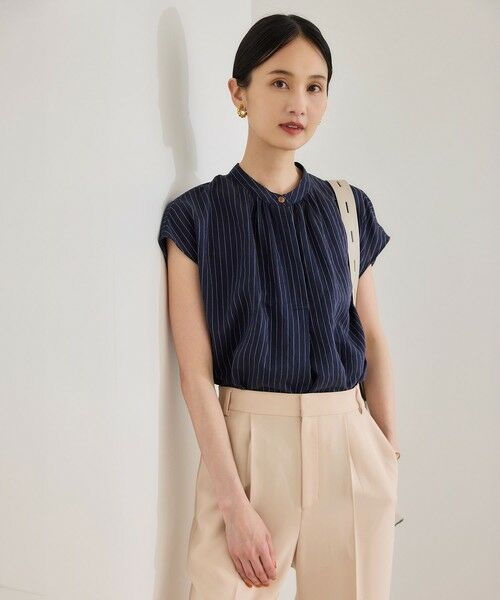 ROPE' / ロペ シャツ・ブラウス | 【洗える】キュプラシルク フレンチスリーブブラウス | 詳細8