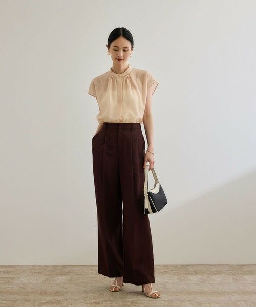 ROPE' / ロペ シャツ・ブラウス | 【洗える】キュプラシルク フレンチスリーブブラウス | 詳細10