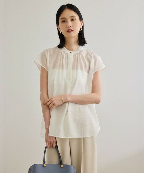 ROPE' / ロペ シャツ・ブラウス | 【洗える】キュプラシルク フレンチスリーブブラウス | 詳細23
