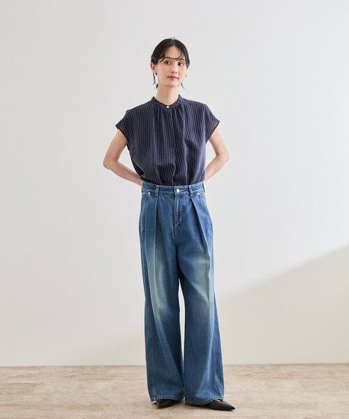 ROPE' / ロペ シャツ・ブラウス | 【洗える】キュプラシルク フレンチスリーブブラウス | 詳細2