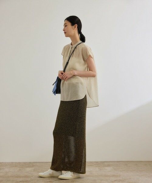 ROPE' / ロペ シャツ・ブラウス | 【洗える】キュプラシルク フレンチスリーブブラウス | 詳細5