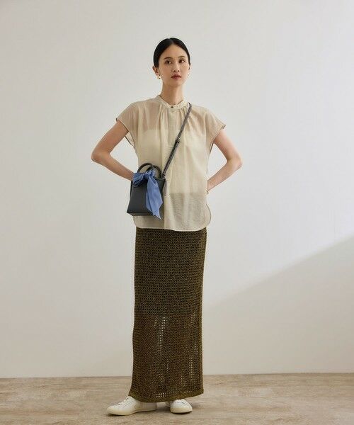 ROPE' / ロペ シャツ・ブラウス | 【洗える】キュプラシルク フレンチスリーブブラウス | 詳細6